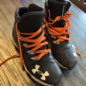 Under Armour Kids Sneakers Black with Orange Accents